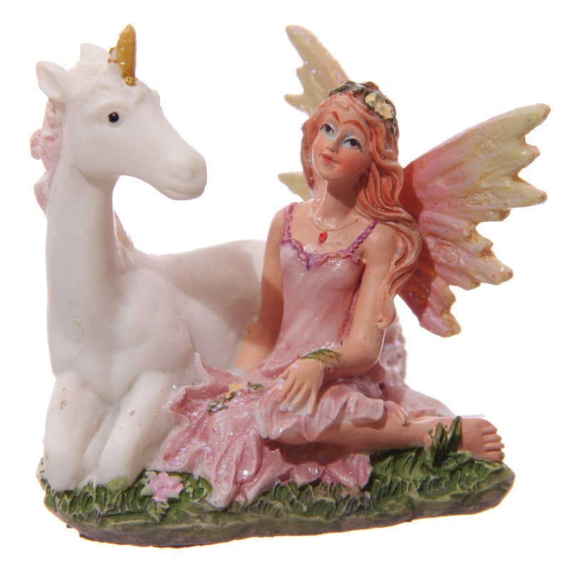 Puckator Ltd - Wholesale Ornament - Fairy & Unicorn World Figures2