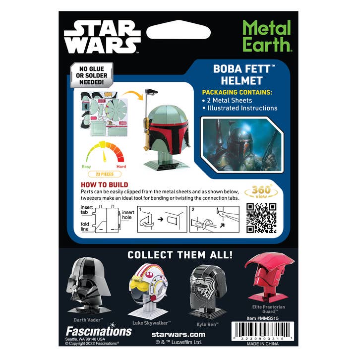 Metal Earth – wholesale DIY craft kit – Star Wars Boba Fett Helmet2