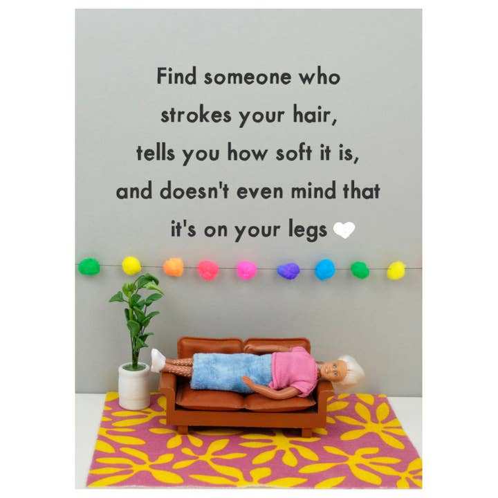 Legs - Love Card, Brown Kraft Envelope, UK Made for wholesale by Bold & Bright