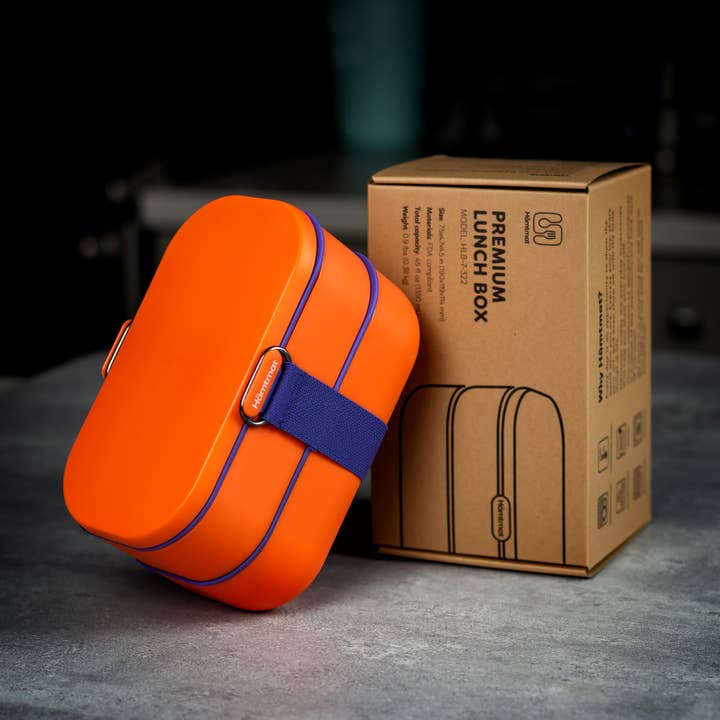 Ukrainian bridge - Vente Sac/boîte repas - Boîte à bento haut de gamme - Boîte à lunch Miami Orange2