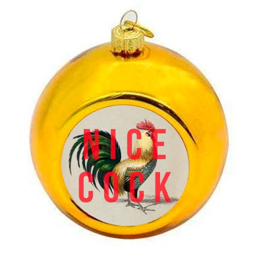 ART WOW - Wholesale Ornament - Christmas Baubles 'Nice Cock'