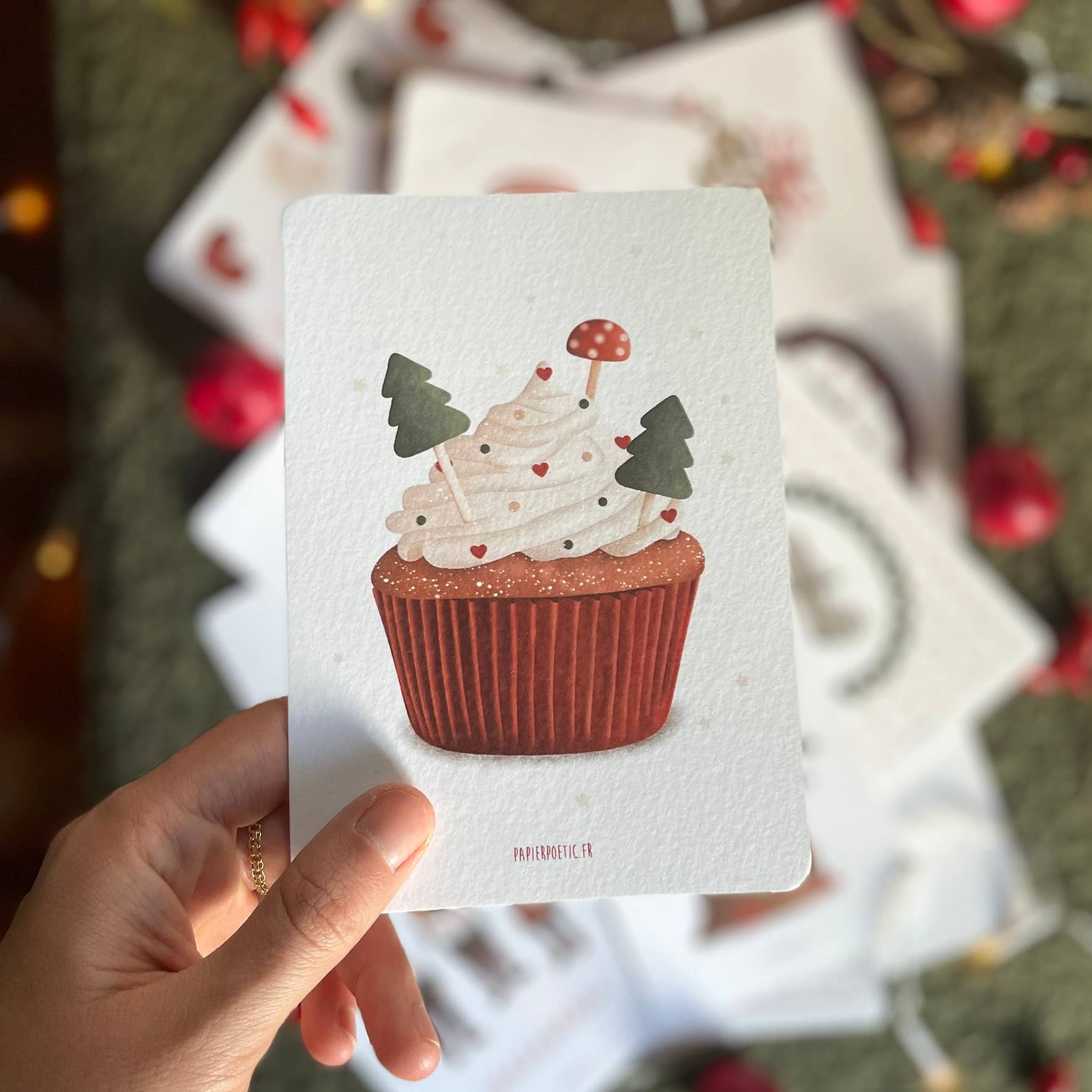 Papier Poetic - Wholesale Christmas Card - Postcard / Card "Christmas Cupcake"1