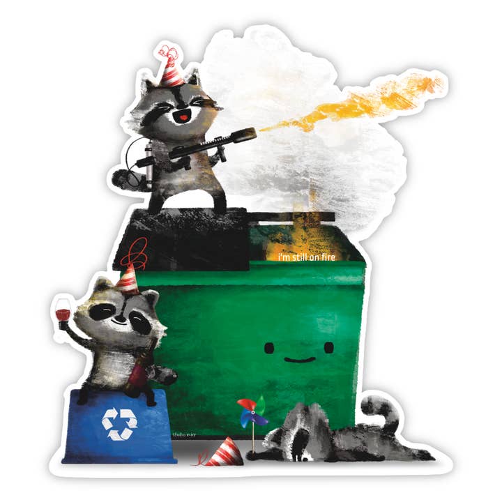 Sticker - Dumpster Fire for wholesale by studio vcky