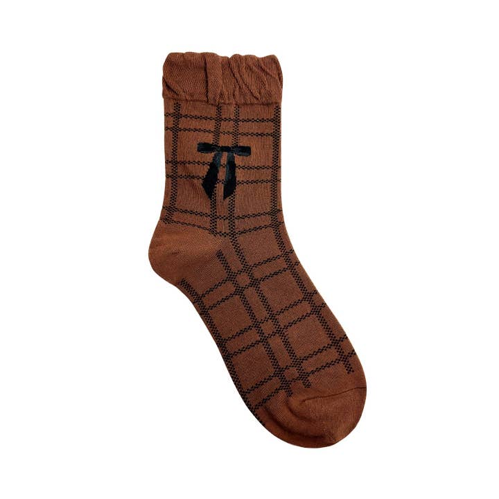 7DAYSSOCKS – wholesale Socks – Women's – Women's Crew Ribbon Check Socks