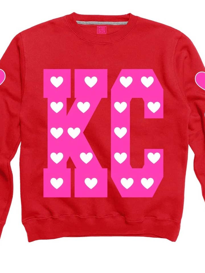 KC Herz Ärmel Sweatshirt Pack für den Großhandel von Pink Dinosaur