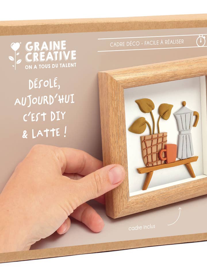 Miniatur-Rahmenset Fimo Kaffeemaschine für den Großhandel von Graine Créative