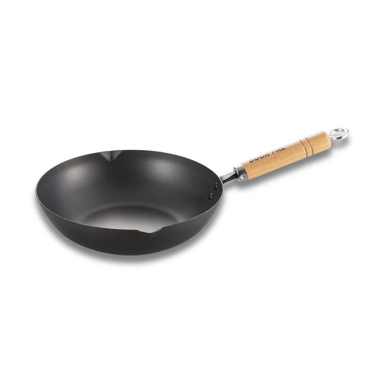 Yoshikawa Cook-Pal Ren Japanese Deep Fry Pan 28cm Carbon Steel | Made in Japan for wholesale by Ginza Steel