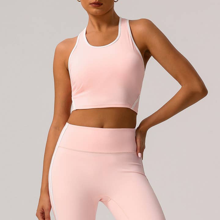 Sodalemon - Vendita all'ingrosso Maglia sportiva - Donna - Top sportivo da donna imbottito con spalline a I e blocco di colori7