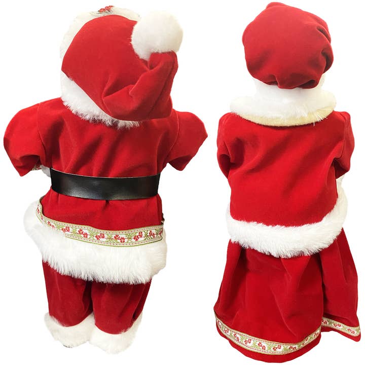 Santa’s Workshop Inc. - Wholesale Christmas Decoration - 12" Mr. and Mrs. Claus, Set of 23