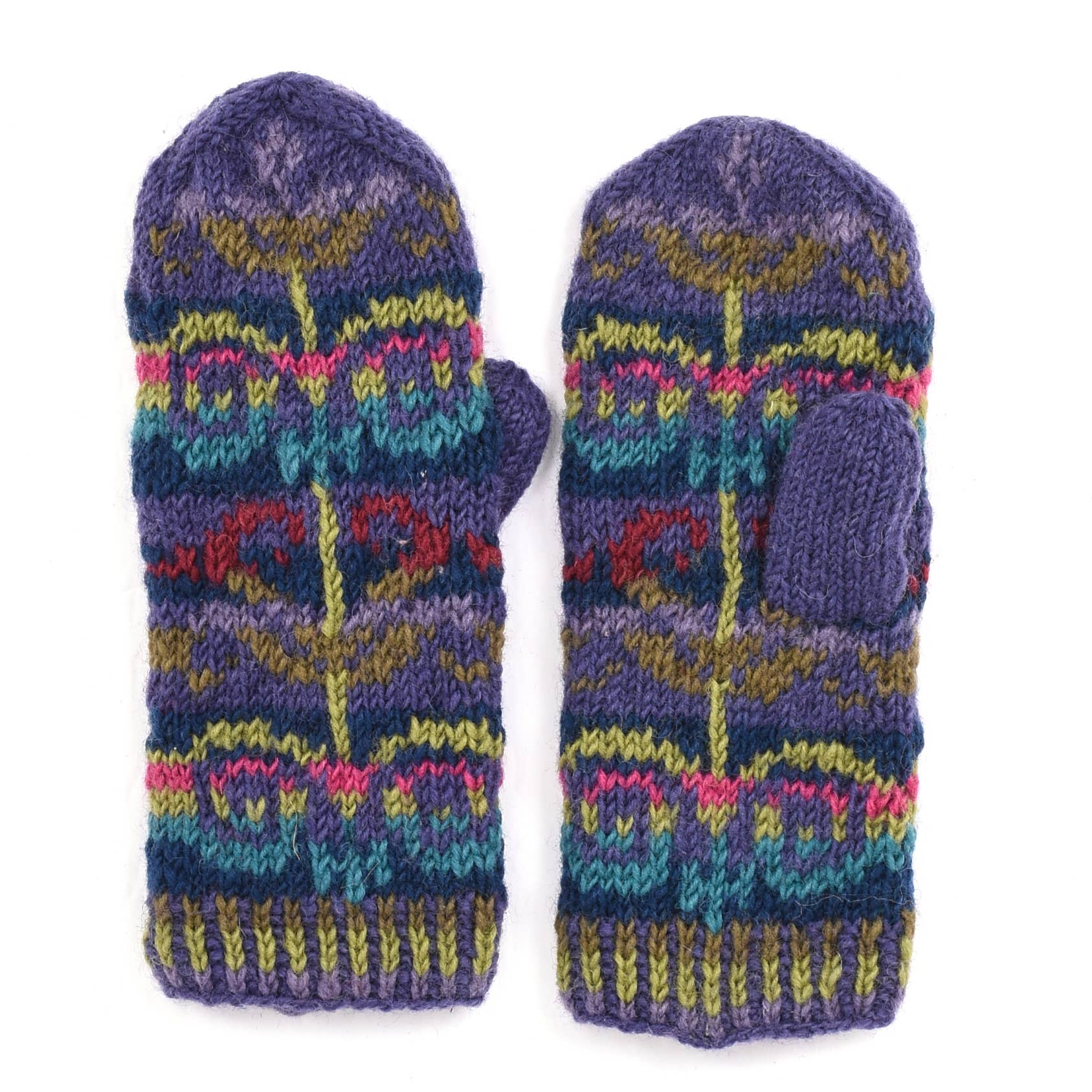 Lost Horizons Knitwear – Ships from USA - Wholesale Mittens - Women's - Natalia Wool Mittens with Fair Isle Knit Pattern4