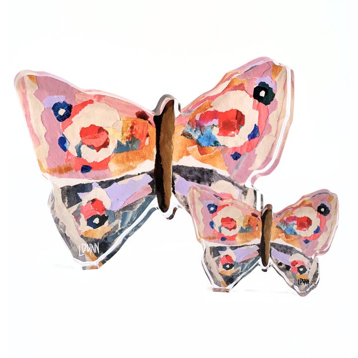Lauren Dunn - Wholesale Decorative Tabletop Object - LAVENDER HAZE ACRYLIC BUTTERFLY BITTY0