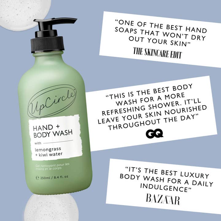 UpCircle Beauty UK - Wholesale Body Wash/Shower Gel - 100% Natural Vegan Soap - Hand + Body Wash with Kiwi Water