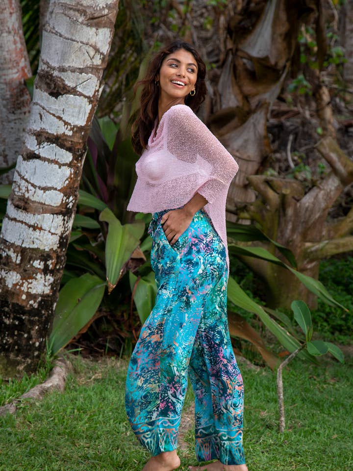 Sheer Shrug Knit Poncho Shawl- Boho Beach Cover for Dress in for wholesale by Bali Prema