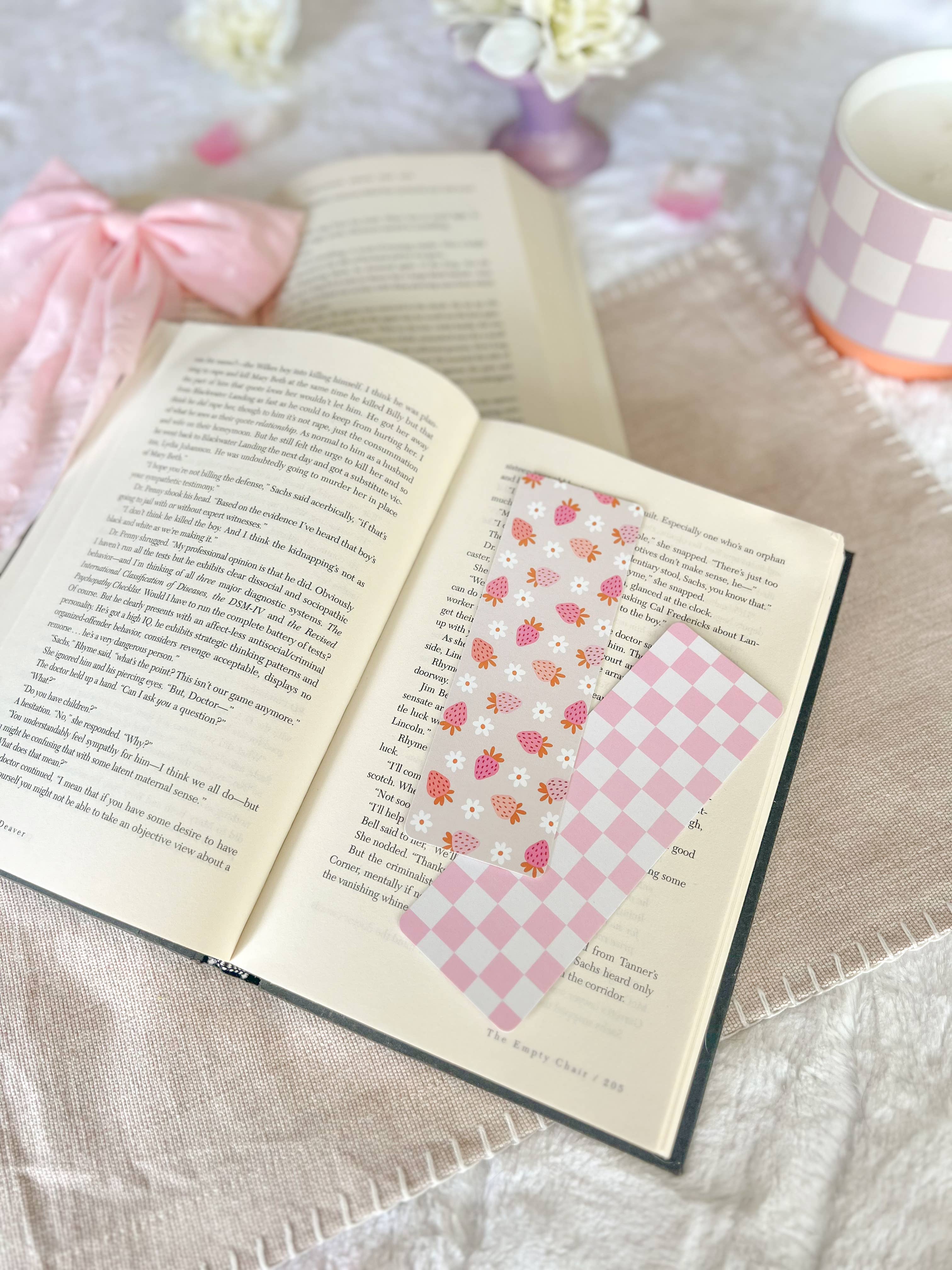 Little Turkey Shoppe - Wholesale Bookmark - Strawberry Checkered Bookmarks, Spring Collection4