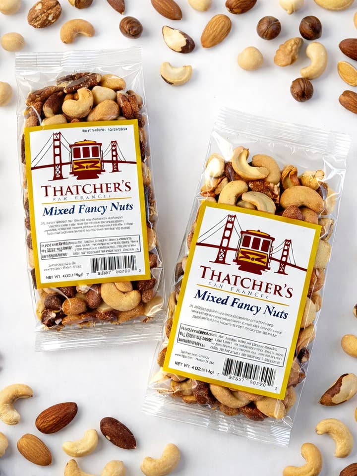 Mélange de noix Thatcher's Extra Fancy 4 OZ pour la vente par Thatcher's Gourmet Popcorn