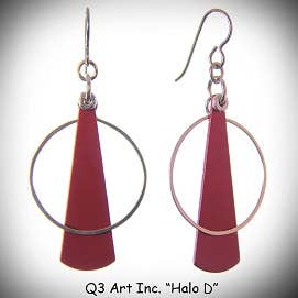 Halo oorbellen D voor wholesale door Q3 Art Inc.