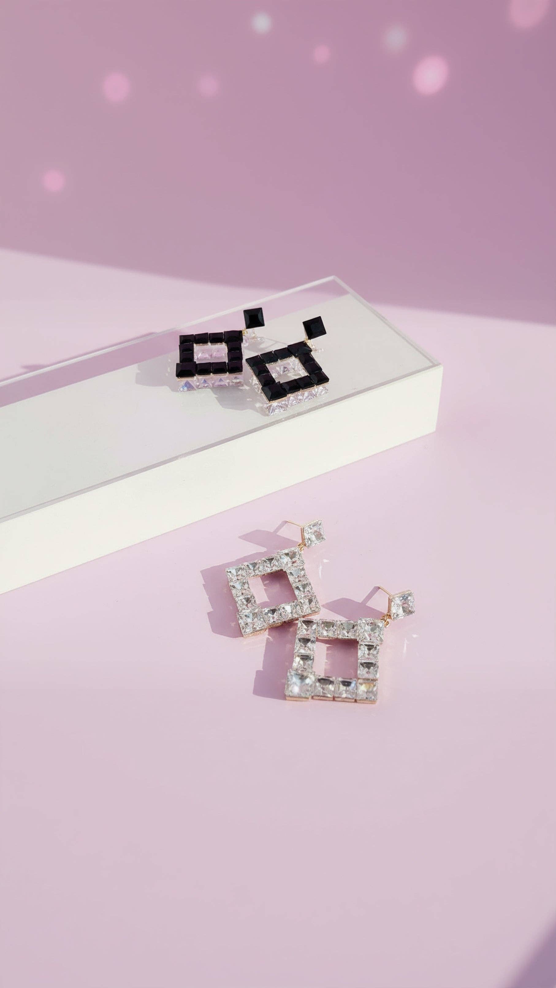 Arya Jewellery Wholesale – wholesale Dangle earrings – Square Cut Crystal Drop & Dangle Earrings2