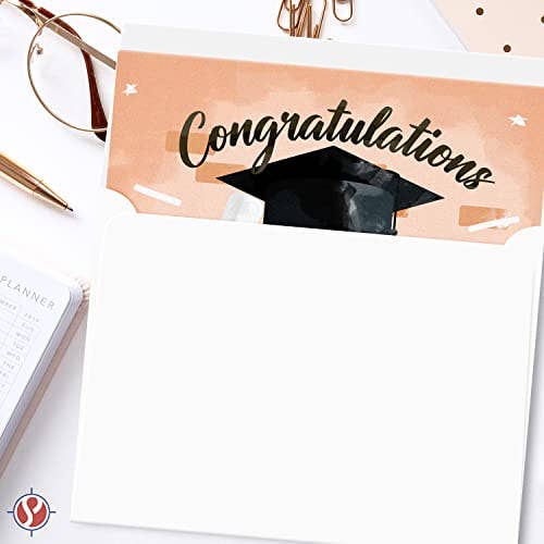 Fine Cardstock - Wholesale Envelopes - A2 Blank White Envelopes – For 4.25" x 5.5" Greeting Cards, Invitations, Postcards | 4 3/8" x 5 3/4" | 24lb Bond (90gsm) Square Flap | 100 per Pack4