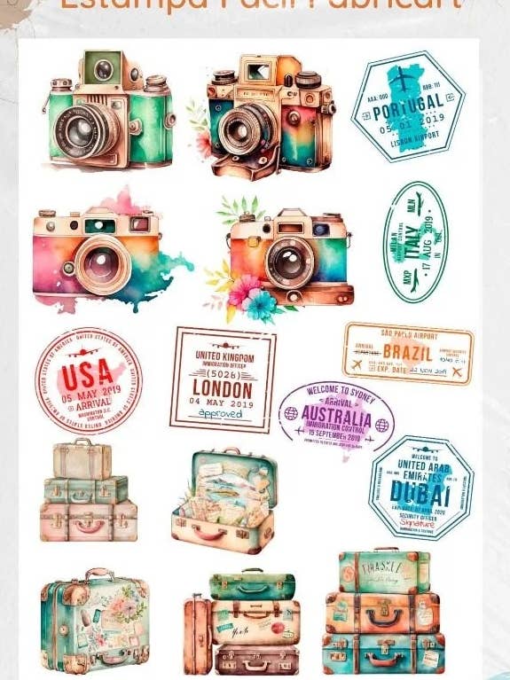 Suitcases - Easy Print (A4) - For fabric for wholesale by Artiq Textiles