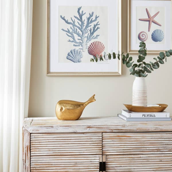 Sagebrook Home - Wholesale Decorative Figurine - Resin Coastal Whale Tabletop Figurine - Gold, 5 in.1