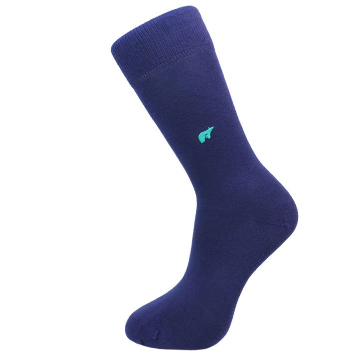Calcetines lisos de bambú azul marino para venta al por mayor de Slopes&Town