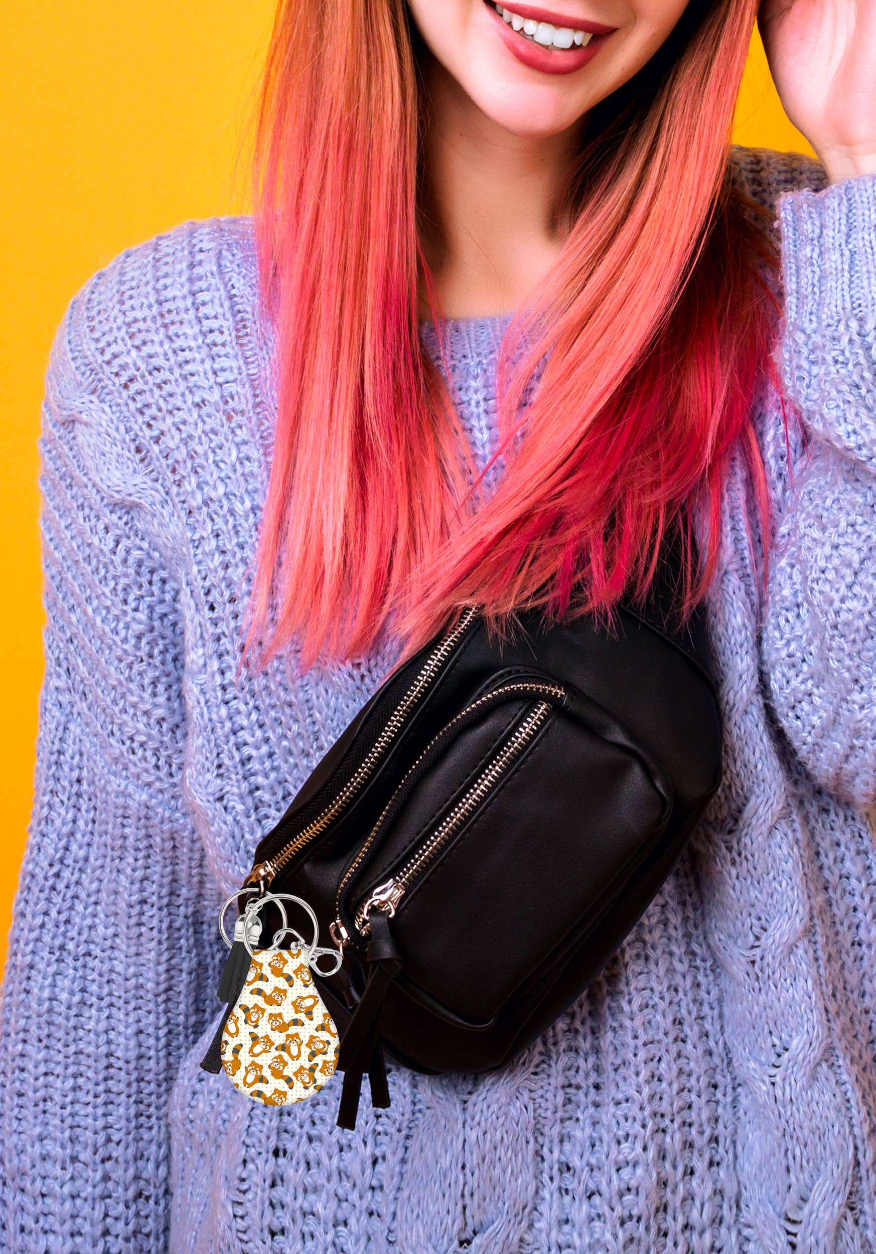 Jolitee - Wholesale Keychain - Unisex - Neoprene AirTag Case Keychain – Red Pandas4