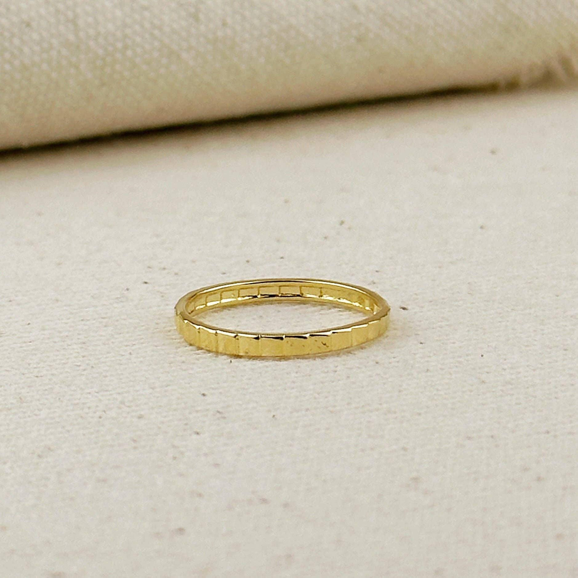 GoldFi – Anel de banda por atacado – Anel de pulseira com corte de diamante 2mm preenchido a ouro 18k2