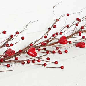 Valentine Heart Pip Berry Garland - Garlands - Florals - Craft