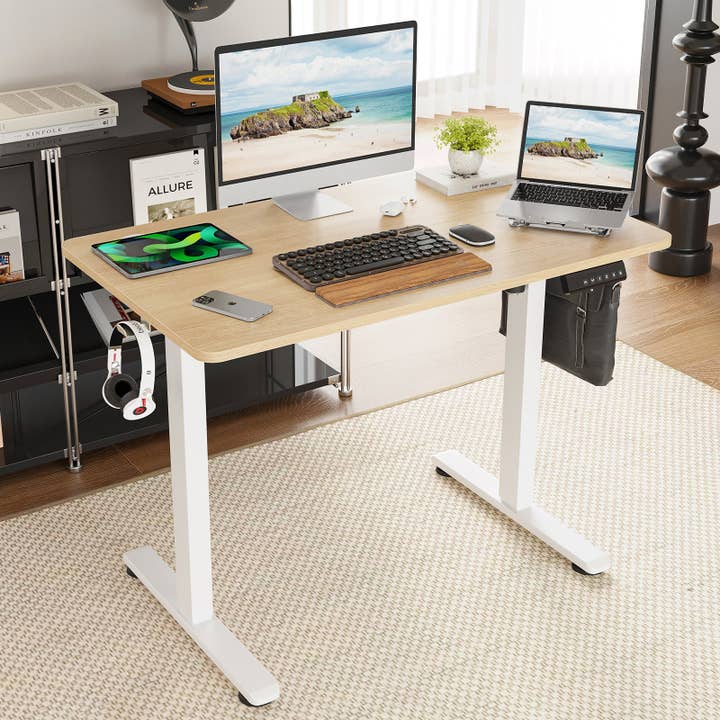 39F Inc. - Wholesale Desk Set - STARY Electric Standing Desk 40.55"x24" ,Natural