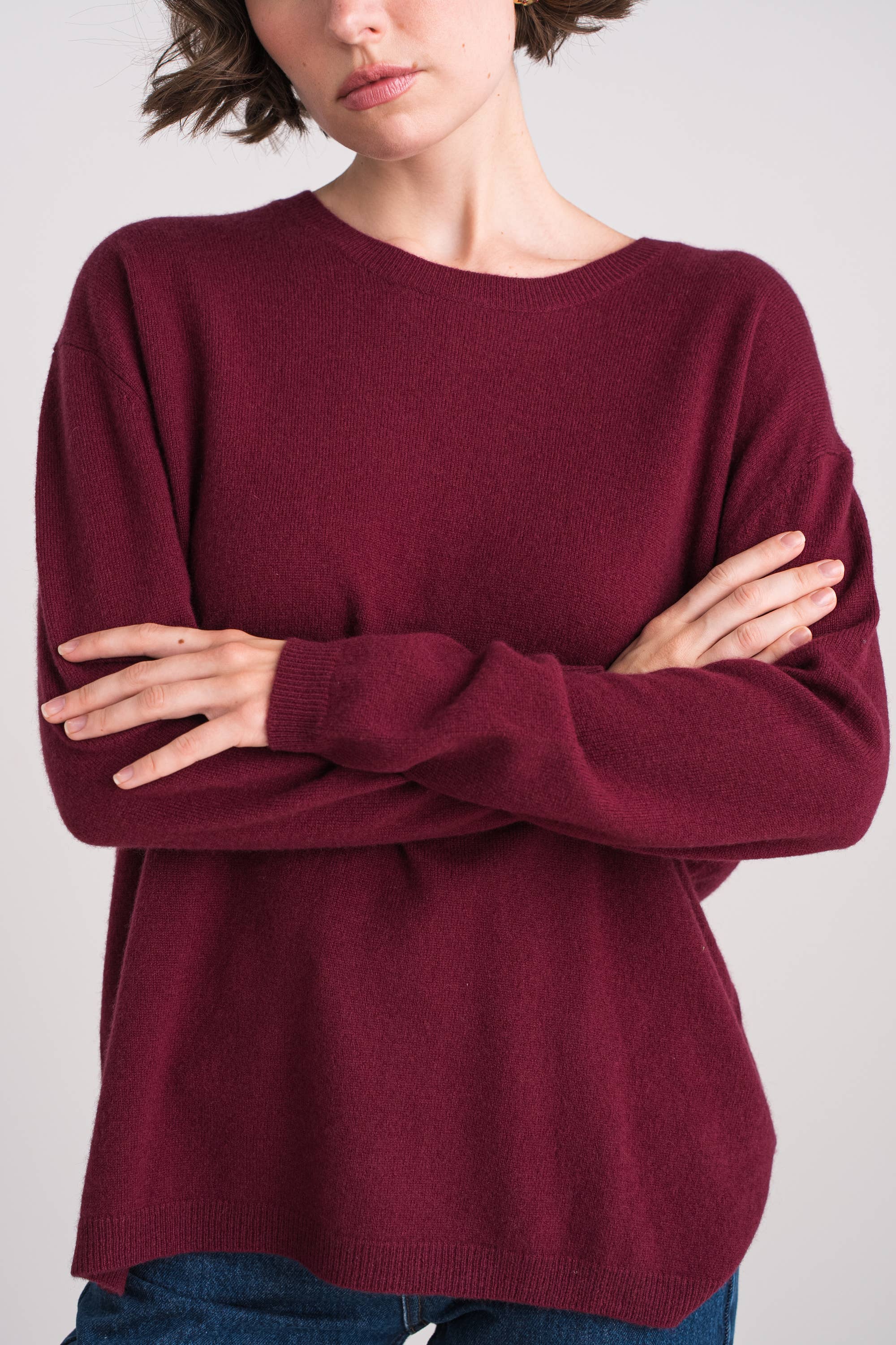 jw.atelier – Engroshandel Tunika - Dame – Træk 100% kashmir rund hals oversize2