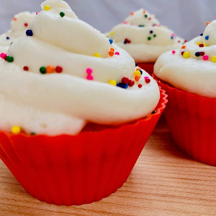 Fox Run Brands - Wholesale Cupcake/Muffin Liner - Bakelicious Silicone Cupcake Liners, Set 12, Red, 3"