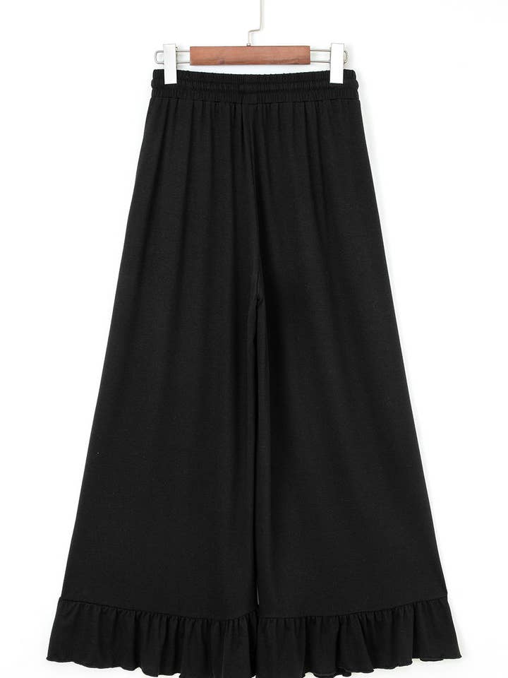 FASHION BLVD - Wholesale Pants - Women's - FB Ruffle Wide Leg High Waist Pants8