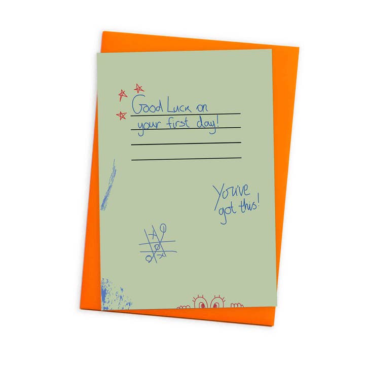 Good Luck First Day at School Greeting Card | Back to School for wholesale by size3art