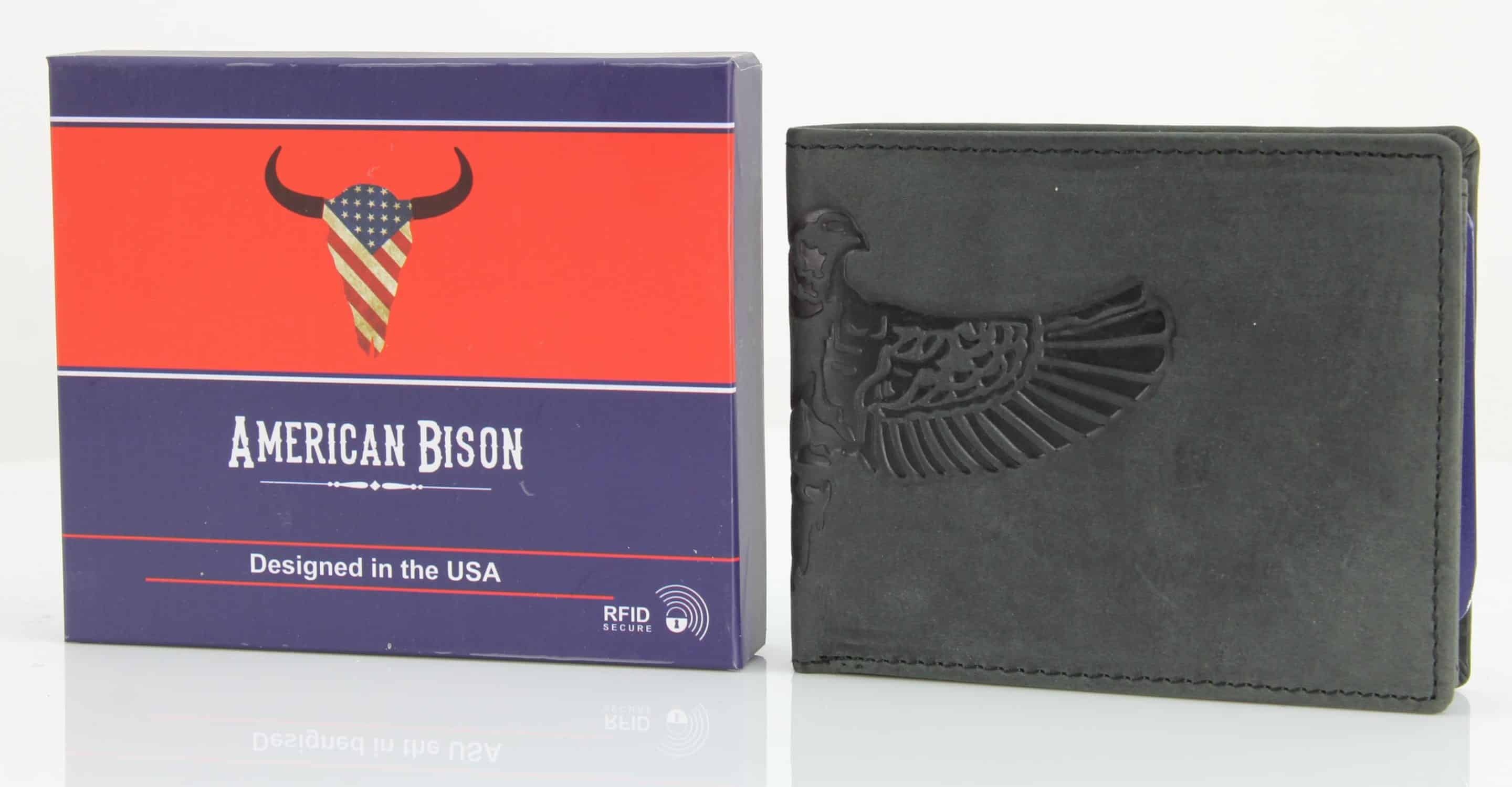 Leather Impressions Inc - Wholesale Wallet - Men's - American Bison Bird Embossed Leather Mens Bi Fold Wallet6