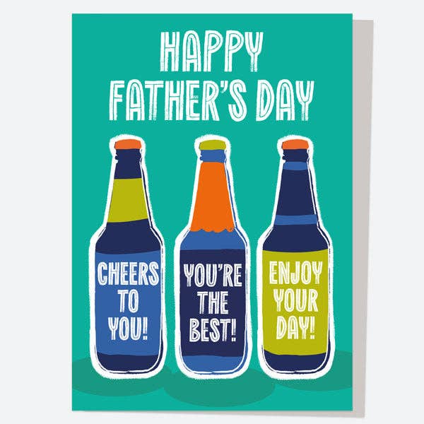 Dotty About Paper – wholesale Father’s Day card – Father's Day - Blue Beer Bottles - You're The Best0