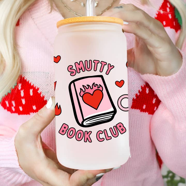 Dirty Book Club Glass Can Cup | Bookish Merch | Book Store for wholesale by Sunshine Design Shop