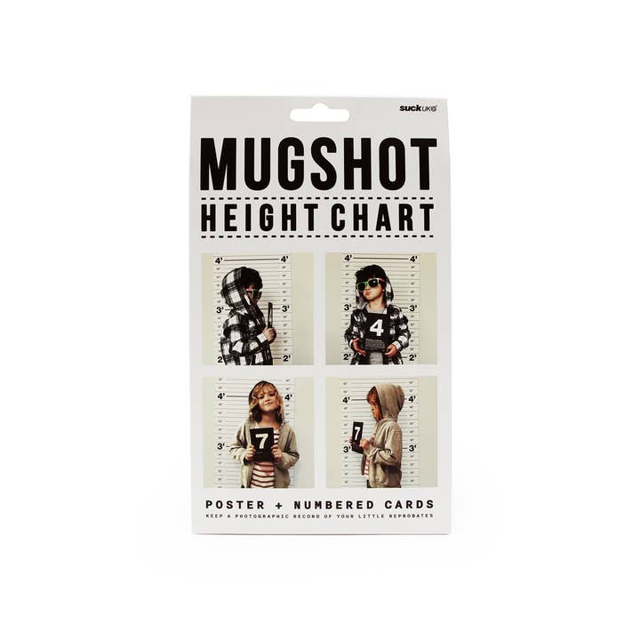 Suck UK Mugshot Height Chart for wholesale by Until Pty Ltd