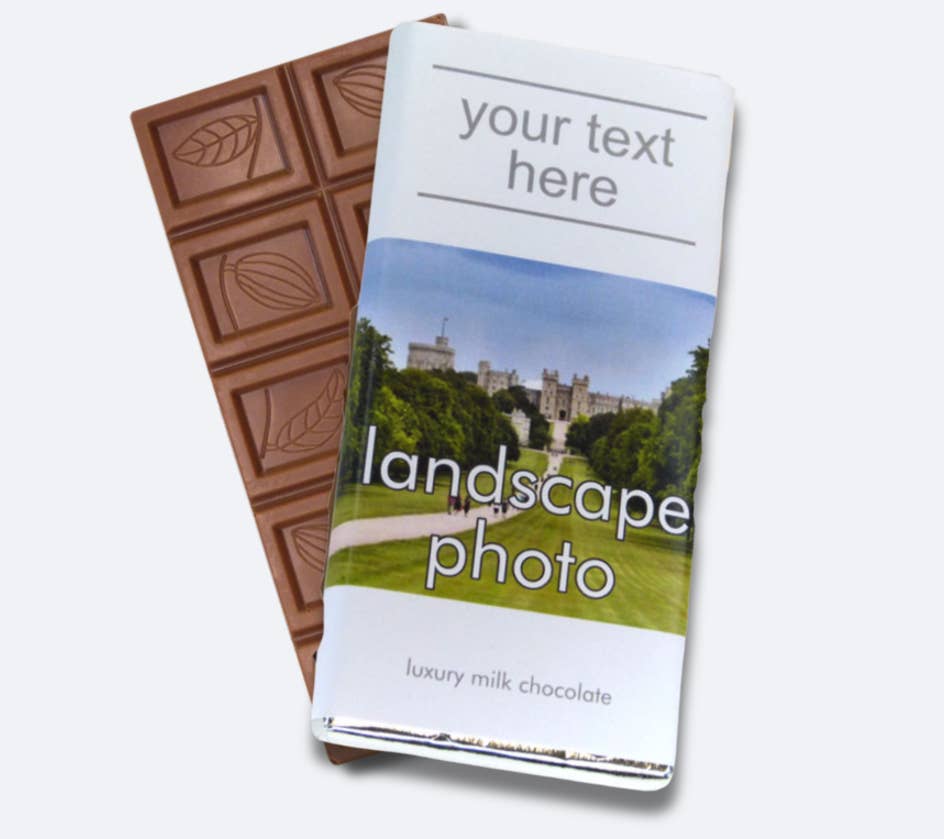 Hames Chocolates – wholesale Chocolate bar – UK ONLY. Heritage Souvenir Milk Chocolate Gift Bar Landscape