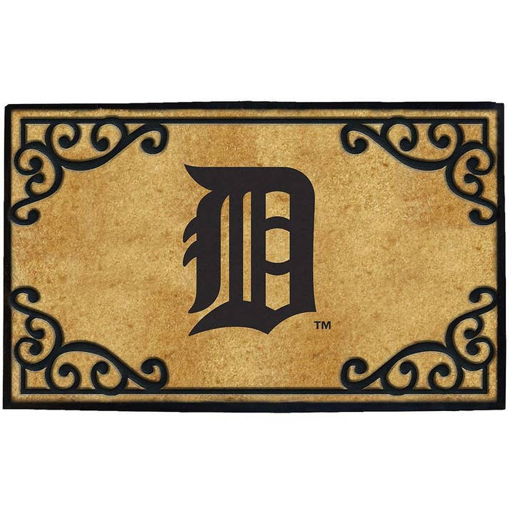 24" x 39" Full Size Coir Fiber Mat, Detroit Tigers for wholesale by The Memory Company
