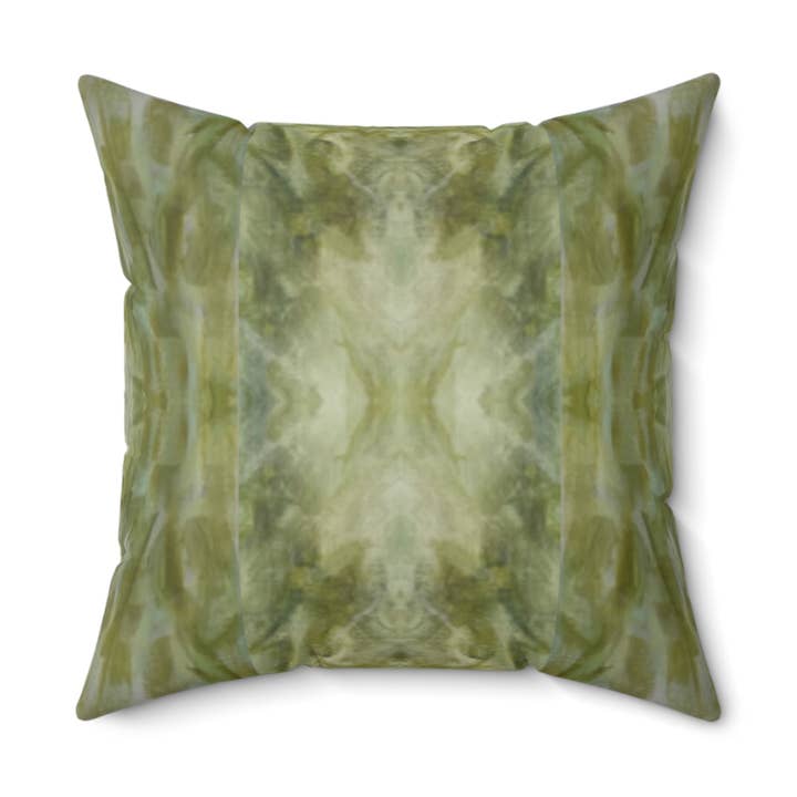 PALMER K Designs - Wholesale Throw/Decorative Pillow - Velvet Square Pillow - Blue / Green Geometric (SW/P17)0