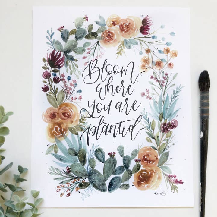 Stampa Bloom dove sei piantato per la vendita all'ingrosso da parte di Selah&Bloom