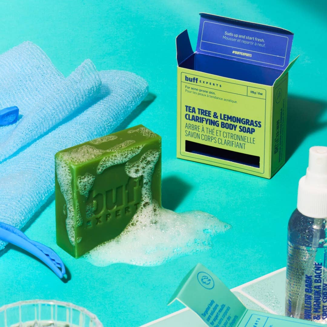 Buff Experts - 🇨🇦 - Wholesale Bar Soap - Tea Tree & Lemongrass Clarifying Body Soap- Treats Body Acne7