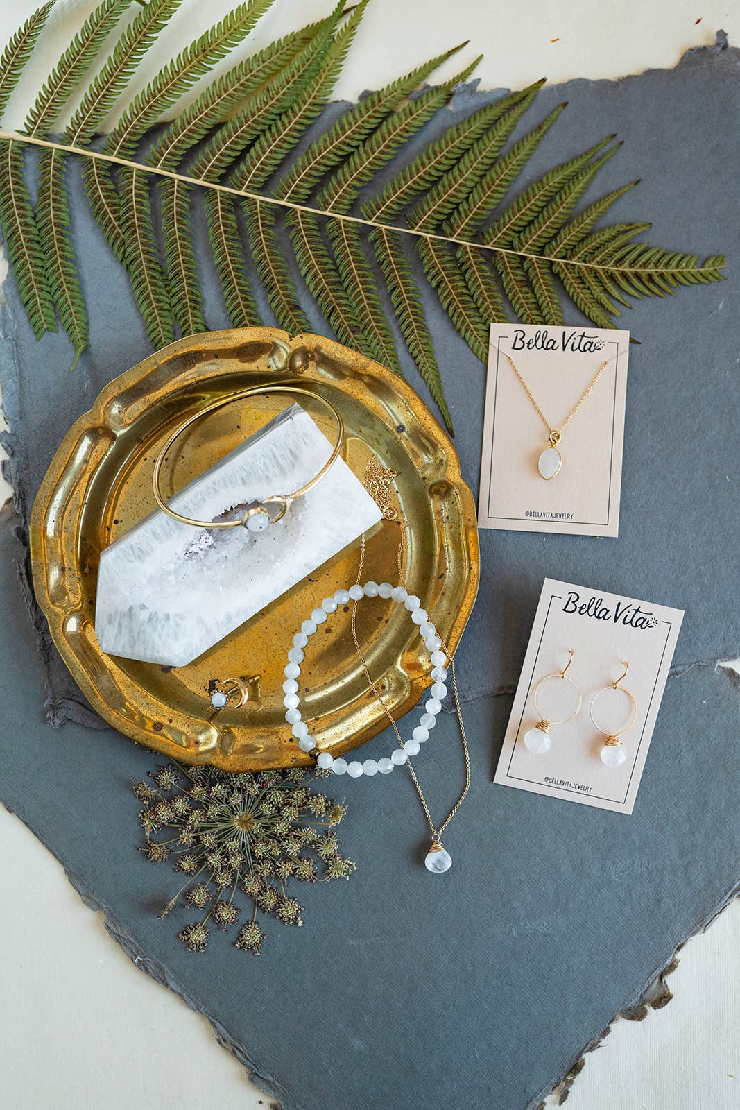 Bella Vita Jewelry - Wholesale Dangle Earrings - Pantone Earrings | Megan Hoop and Natural Stone Earrings38