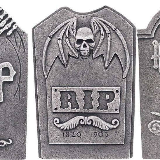 Party Expo, LLC - Wholesale Outdoor Sign - 19" Decorative RIP Tombstone with Stand (1ct)