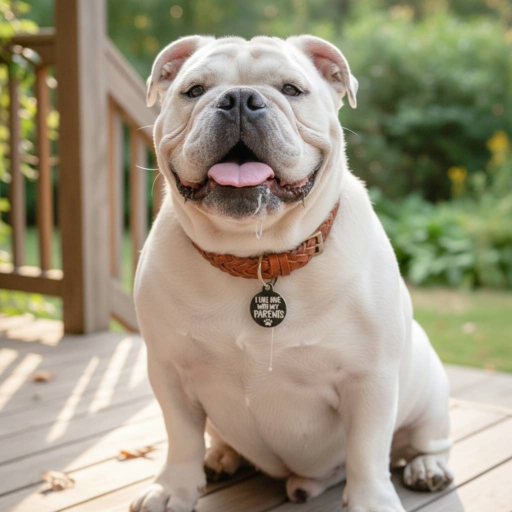 Bad Tags – wholesale Pet identification tag – Cat/dog – Enamel Dog ID Tag with Scannable ID - Live with my Parents2