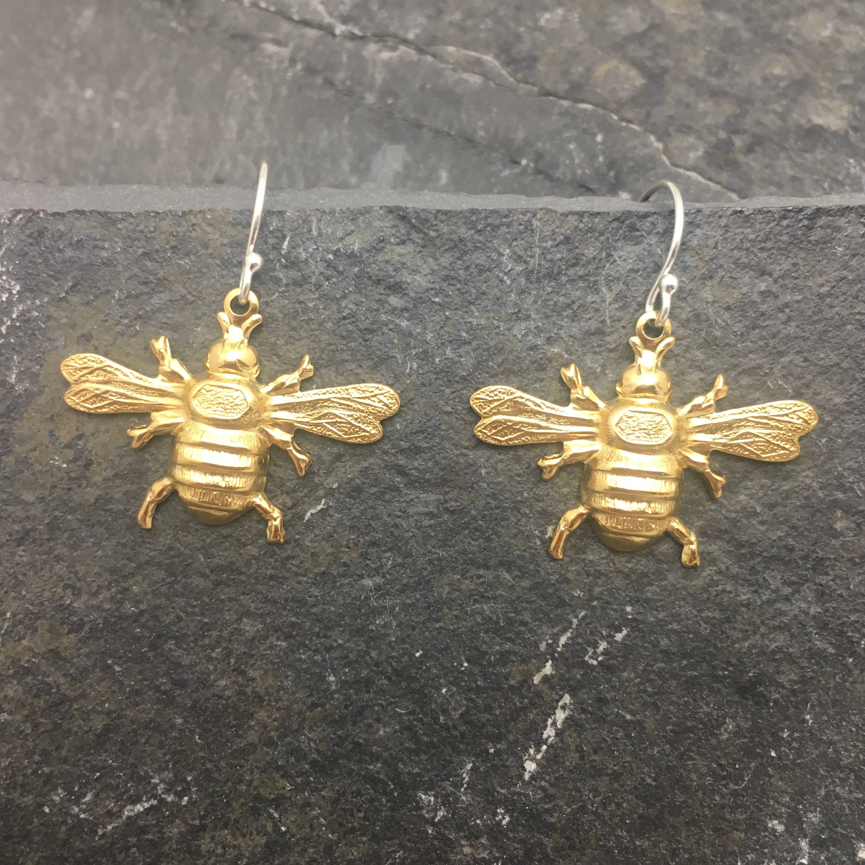 Elizabeth Jewelry - Wholesale Dangle Earrings - Gold Bee Earring1