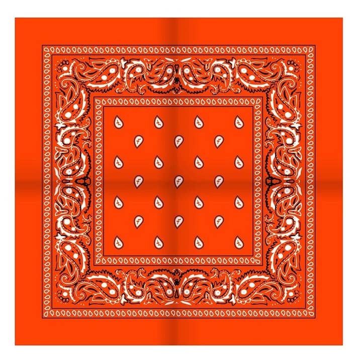 Orange farmer's handkerchief for wholesale by TRAAGOODS.COM