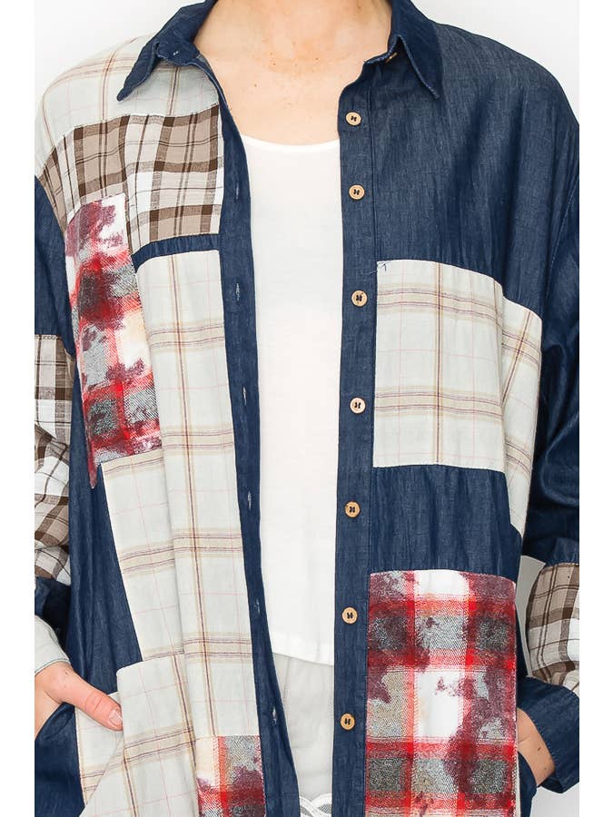 Origami Apparel ~ Lace and Crochet inspired - Wholesale Denim Jacket - Women's - Ols-4687 Multi