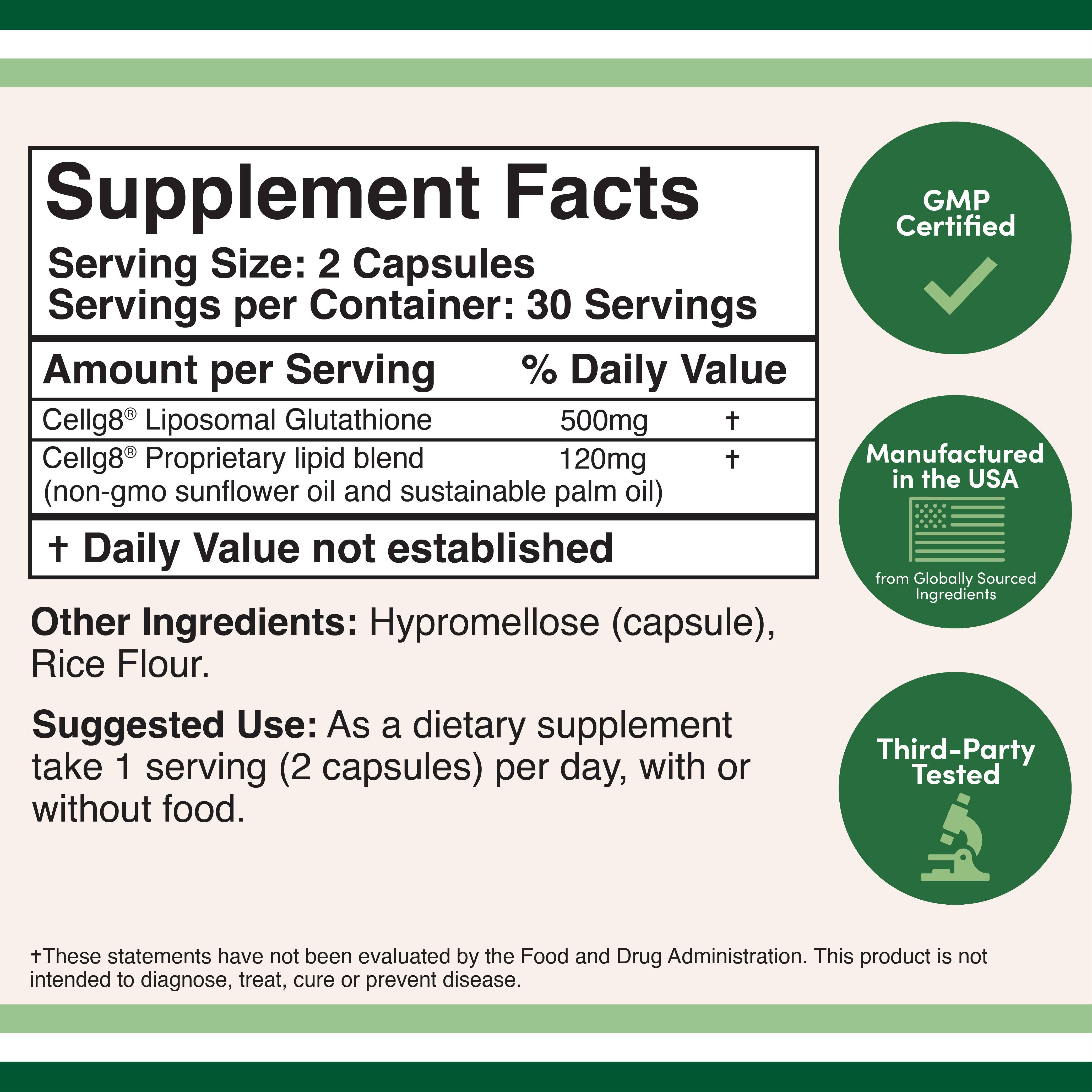 Double Wood Supplements - Wholesale Oral Supplement/Vitamin - Liposomal Glutathione1