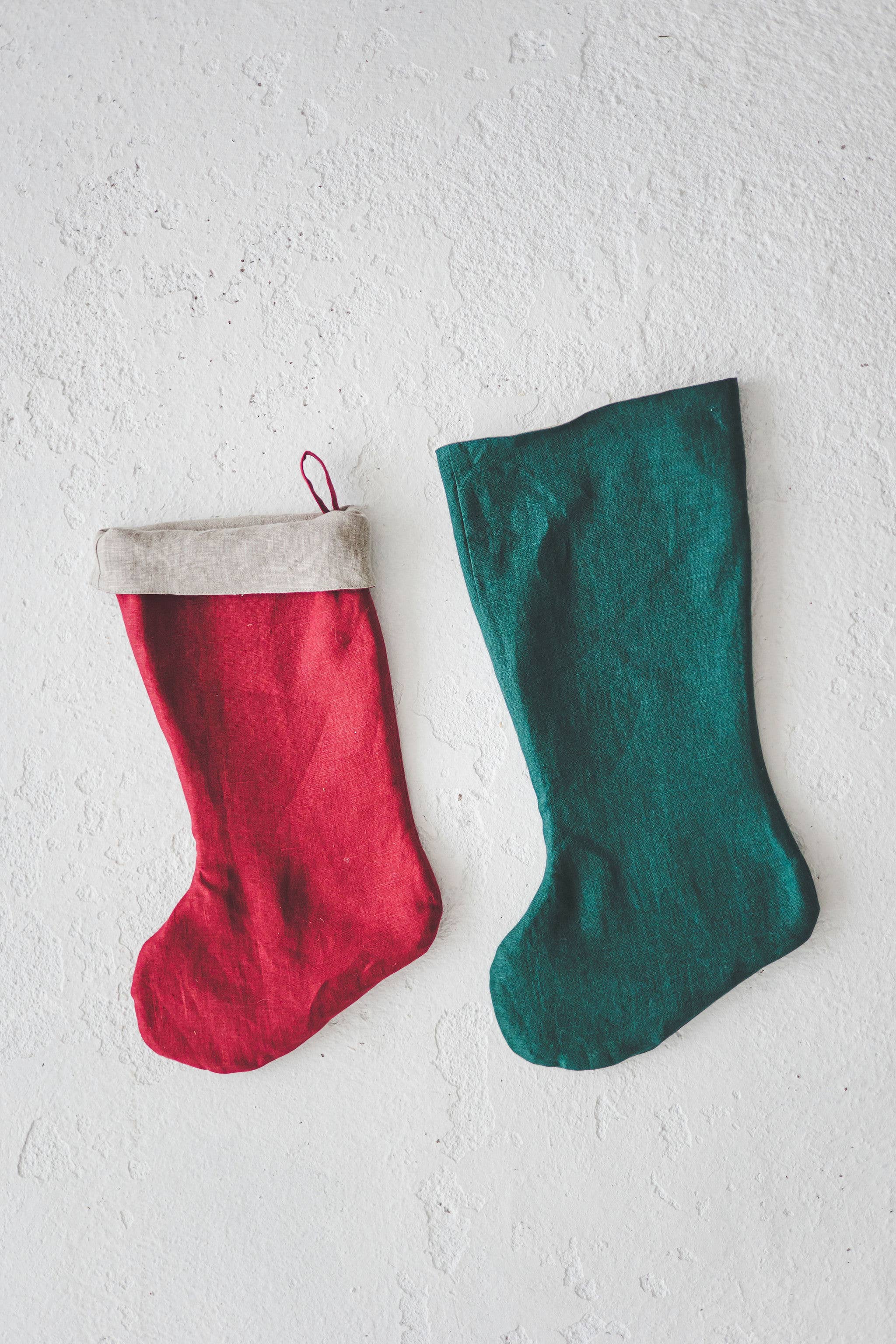 Epic Linen - Wholesale Holiday Stocking - Christmas Linen Stocking without leather tag1